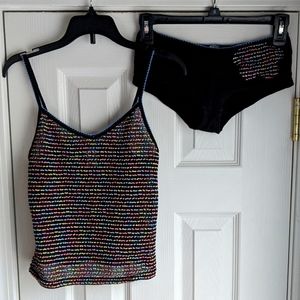 Vintage y2k cami and pantie set